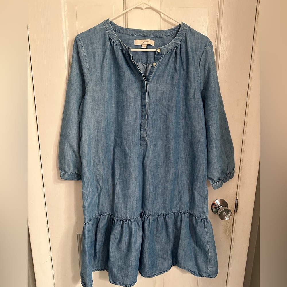 Loft soft denim dress